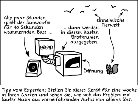 Deutsche Übersetzung des xkcd-Strips "Konditionierung"