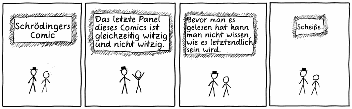 Deutsche Übersetzung des xkcd-Strips "Schrödinger"