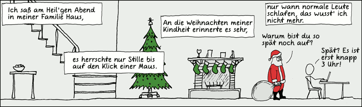 Deutsche Übersetzung des xkcd-Strips "Weihnachten zu Hause"