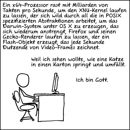 Deutsche Übersetzung des xkcd-Strips "Abstraktion"