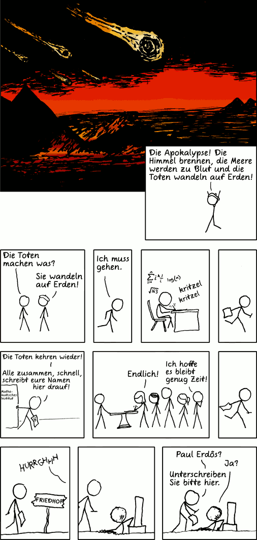 Deutsche Übersetzung des xkcd-Strips "Apokalypse"