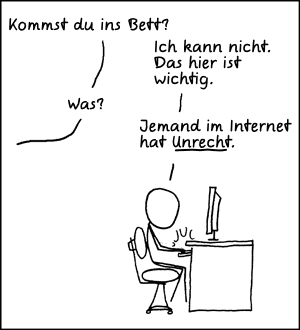 Deutsche Übersetzung des xkcd-Strips "Die Pflicht ruft"