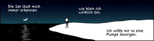 Deutsche Übersetzung des xkcd-Strips "Die See"
