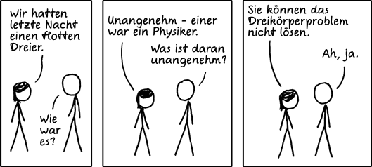 Deutsche Übersetzung des xkcd-Strips "Dreier"