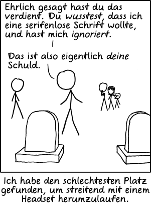 Deutsche Übersetzung des xkcd-Strips "Friedhof"