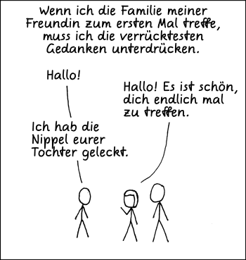 Deutsche Übersetzung des xkcd-Strips "Gedanken"