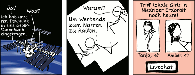 Deutsche Übersetzung des xkcd-Strips "GeoIP"
