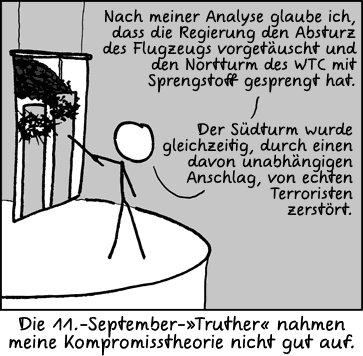 Deutsche Übersetzung des xkcd-Strips "Halbkontrollierter Einsturz"