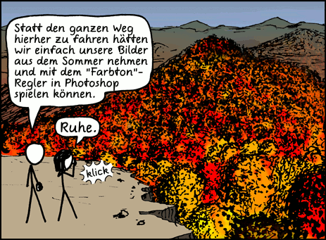 Deutsche Übersetzung des xkcd-Strips "Herbstlaub"