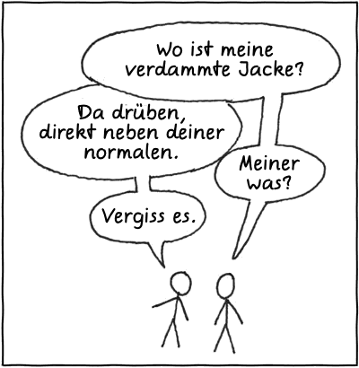 Deutsche Übersetzung des xkcd-Strips "Jacke"