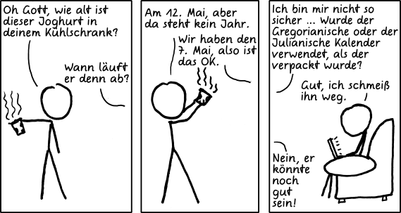 Deutsche Übersetzung des xkcd-Strips "Joghurt"