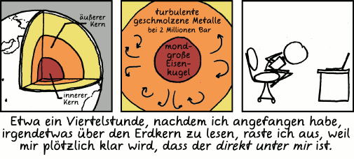 Deutsche Übersetzung des xkcd-Strips "Kern"
