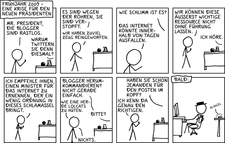 Deutsche Übersetzung des xkcd-Strips "Minister: Teil 1"