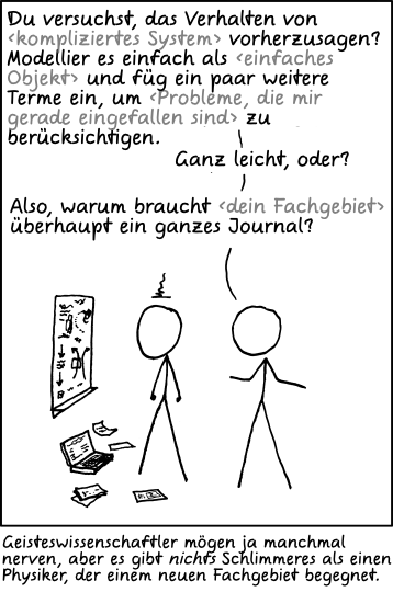 Deutsche Übersetzung des xkcd-Strips "Physiker"