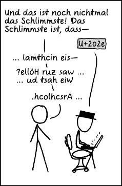 Deutsche Übersetzung des xkcd-Strips "‮LTR"