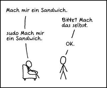 Deutsche Übersetzung des xkcd-Strips "Sandwich"