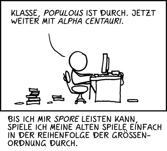 Deutsche Übersetzung des xkcd-Strips "Spore"