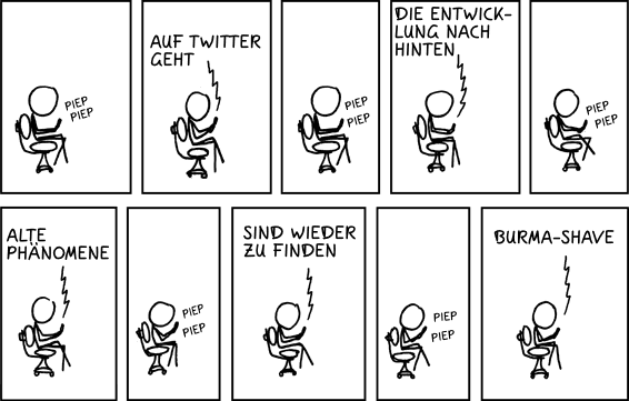 Deutsche Übersetzung des xkcd-Strips "Twitter"