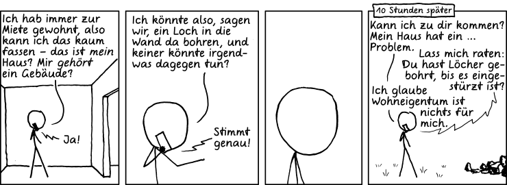 Deutsche Übersetzung des xkcd-Strips "Wohneigentum"